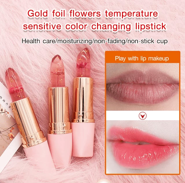 🔥Crystal Jelly Flower Color Changing Lipstick🔥Buy 1 and Get 1 Free