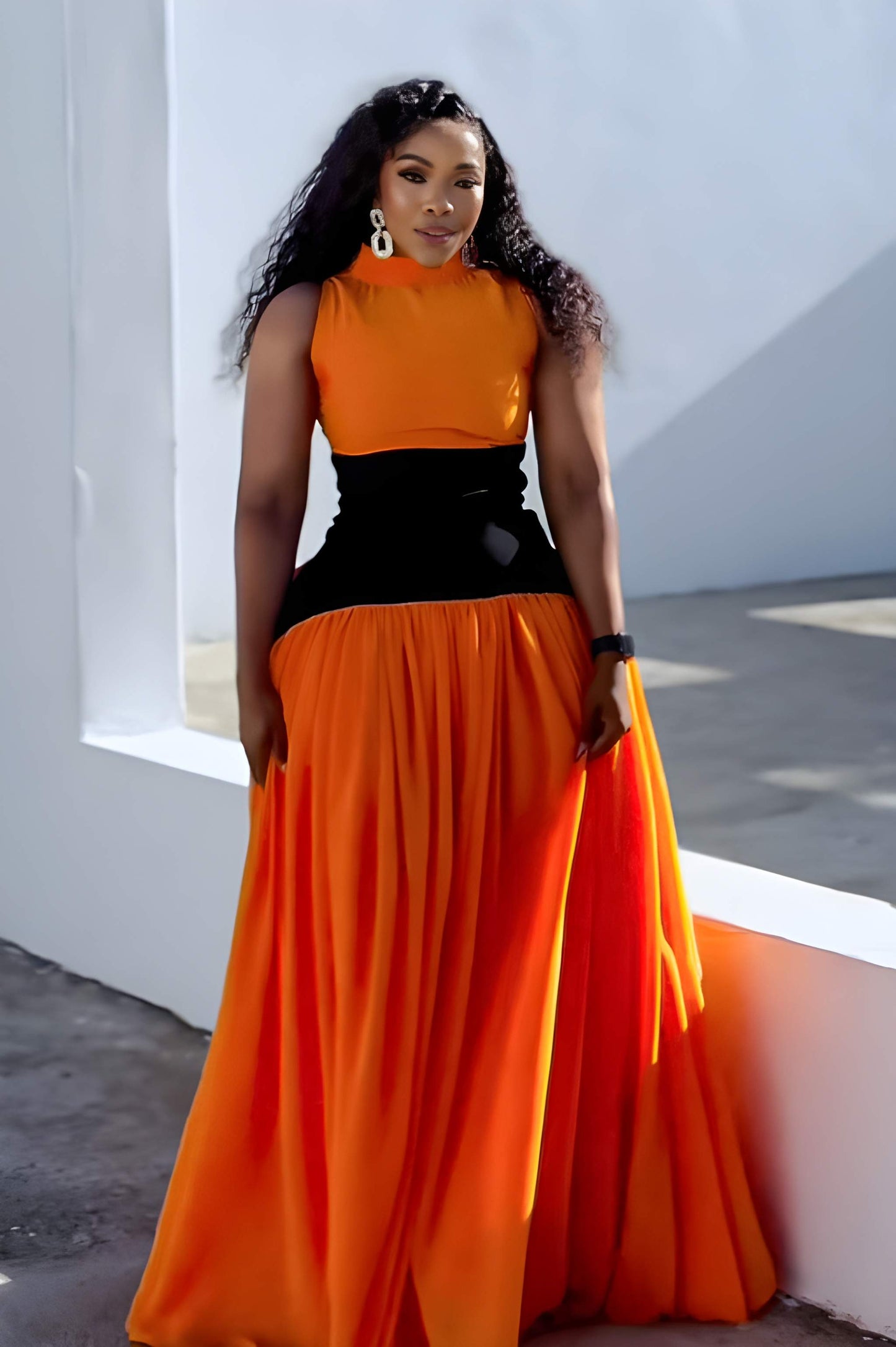 Sunset Flame Maxi Dress