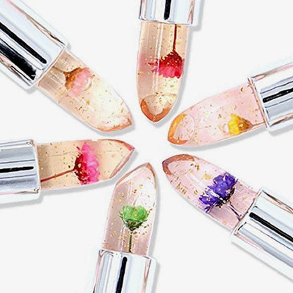 🔥Crystal Jelly Flower Color Changing Lipstick🔥Buy 1 and Get 1 Free